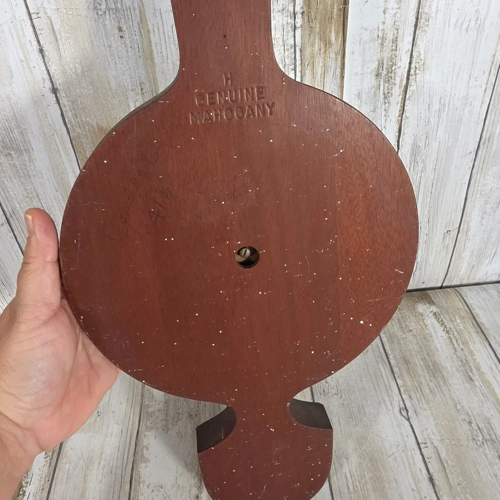 VTG Taylor Mahogany Banjo Wood Weather Station Barometer Thermometer Mid Century